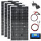 Aysolar 400W 12V Pannello Solare Flessibile Kit 4 pezzi 100W 18V Monocristallino Fotovoltaico Modulo con 40A regolatore solare per Camper, Barca, Auto, Roulotte, Furgone, Casa, batteria