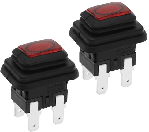 YINETTECH 2PCS Interruttori a Pulsante Quadrati a 4 Pin Interruttore a Pulsante per Macchina da Caffè Compatibile con Macchine da Caffè Didiesse Frog Interruttore a Pulsante Interruttori di Ricambio