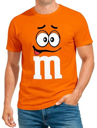 MoonWorks® Herren T-Shirt Fasching Karneval M Aufdruck Gruppenkostüm Verkleidung Last Minute Faschingskostüme Männer Funshirt