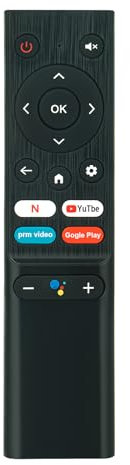 AULCMEET Neue Ersatz-Sprachfernbedienung passend für fit for Saba Smart HD TV SA24S56A11 SA32S77A11