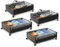 BTGGG 4 Pack Under Bed Storage Box with Lid and Wheels, Foldable Metal Underbed Storage Under Bed Shoe Storage with Sturdy Metal Support on Wheels, Large Clothes Storage Box for Clothes Blanket Books
