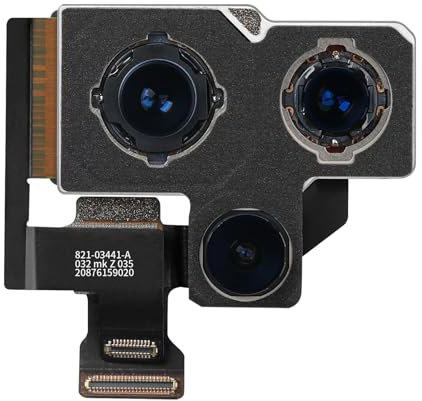 Risidamoy Für iPhone 12 Pro Max 12 MP OEM Haupt-Rückkamera Ersatz Ultra Wide Teleobjektiv Optische Bildstabilisierung Smart HDR 1080p HD Video Flex Kabel Reparaturset A2342 A2410 A2411 A2412