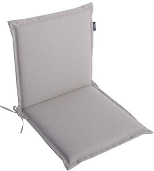 LILENO HOME Gartenstuhl Auflagen als [1er Set - Niedriglehner] in Creme - Bequeme Liegen als Sitzauflagen für Gartenmöbel - Stuhlkissen für Gartenstühle und Klappstühle Malt