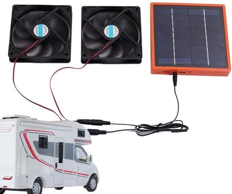 Aspiratore Solare - Ventilatore Solare Con Batteria, Aspiratore Solare - 2X 30W Ventilatore Da Capannone Per Scarico, Ventilazione Da Capannone Con Cavo/Off, Ventilatore Per Serra Impermeab