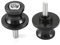 Ständeraufnahme Bobbins Spool Racingadapter Schwingenschutz Montageständer Universal Aluminium 2 stücke 8 mm Motorrad Schwinge Sliders Spulen Schwinge Ständer Schraube Schwarz für Alle Jahre