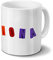 printplanet Tasse mit Namen Mona - Motiv Magnetbuchstaben - Becher, Kaffeetasse, Kaffeebecher, Mug - Blau