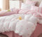 Freyamy Housse de Couette 200x200cm Amour Rose Parure de lit 2 Personne en Microfibre avec Fermeture Éclair Réversible Sets de Housse Couette Cœur avec 2 Taie d'oreiller 65 x 65cm pour Filles Enfants