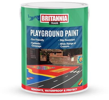 AQUASHIELD Britannia Paints Playground Paint White 2.5 Litres - Bright & Stimulating Colours - Water Based