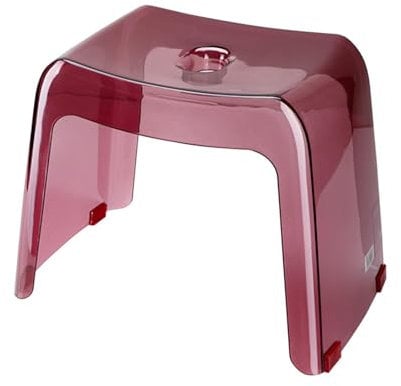 Transparenter Acryl-Duschhocker mit rutschfesten Füßen für Küche, Schlafzimmer und Wohnzimmer, transparenter Badezimmer-Fußhocker