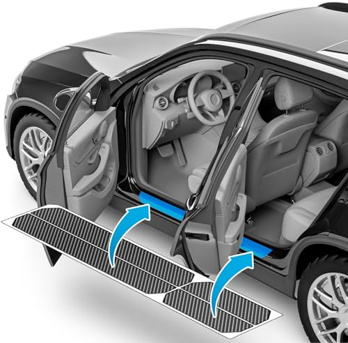 uProtect Film de Protection Seuil de Porte Voiture Carrosserie pour Citroën C4 3 (III) I 2020-2026 - Accessoire pour Auto - Anti Rayure Stickers Carbone