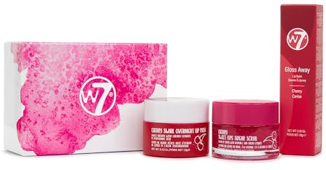 W7 Sweet Dreams Lip Care Trio - 3er-Set - Lippenmaske für die Nacht, Lippenbalsam & Lippenpeeling – Kirsche