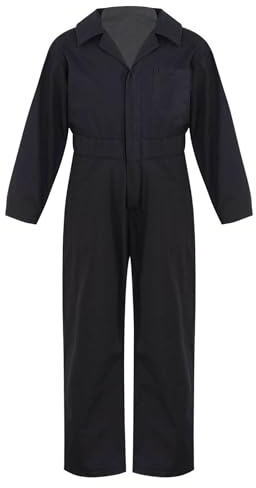 Miutii Kids Boys Girls Cargo Coveralls Long Sleeve Zipper Overalls Mechanic Costume Boiler Suit Jumpsuit Workwear