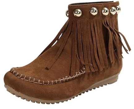 Scarponcini Donna Invernali Stivali Invernali Donna Comfort Pelle Antiscivolo per E Lacci sotto con Motivo Stampato Stivali di Gomma Punk Generisch Stivaletti da Scarpe Inverno