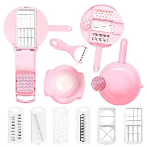 Food Chopper, Vegetable Chopper - Food Chopper with Container, Spiralizer, Egg Slicer & Juicer