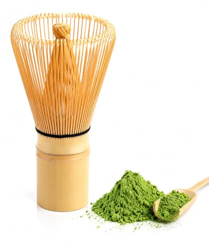 1 PCS Matcha Whisk Bamboo Chasen, 100 Prong Traditional Handcrafted Matcha Whisk, Japanese Tea Ceremony Tool for Smooth Frothy Matcha Tea Preparation, Easy to Use