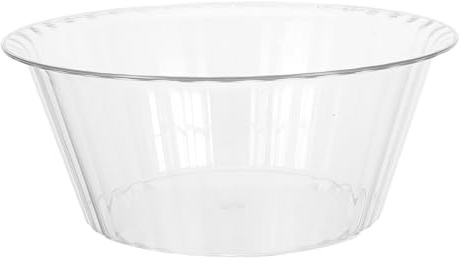 Veemoon Grand bol à punch, bol de service en plastique transparent pour boissons, sangria, salades et amuse-gueules, plat à cocktail rond de 28 cm, idéal comme centre de table pour les fêtes.