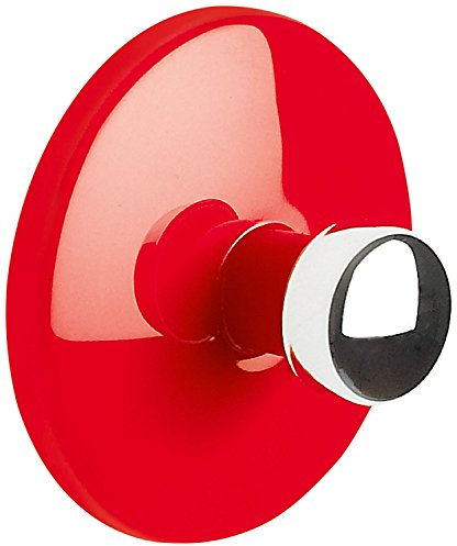 Spirella Handtuchhaken Haken Selbstklebend Bad und Küche Bowl Handtuchhalter Kleiderhaken Ohne Bohren Ø5 cm - Rot
