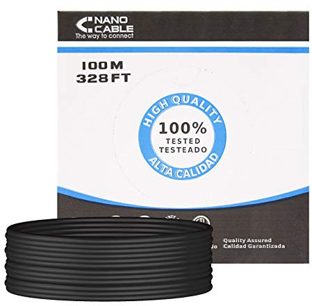 Bobina Cable RJ45 CAT6 UTP Rigido Exterior 100Mts