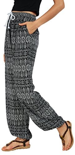 Urban GoCo Damen Haremshose Boho Hippie Hose (M, #1)