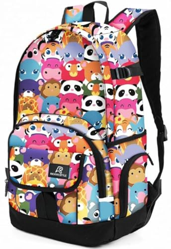 rickyh style Schulrucksack Reisetasche für Damen & Herren Leichter College-Rucksack mit Laptopfach, 04 dm, One_Size, Schulrucksack