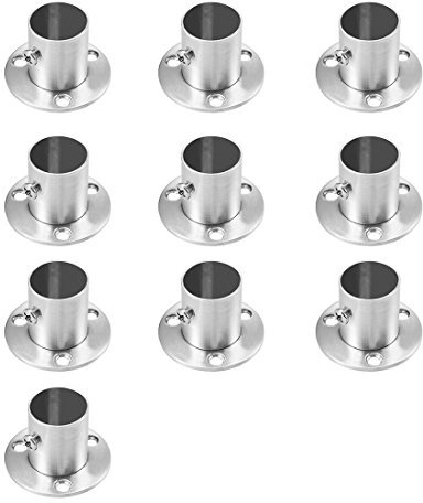 sourcing map 10stk Kleiderschrank Rohrhalterung, 22mm D, Wandhalterung Hängeschiene Steckdose de