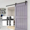 TSMST 7FT/213cm Quincaillerie Kit de Rail pour Porte Coulissante, Kit de Rail de Porte de Grange Robuste Adapté à une Porte en Bois Unique,forme de J…