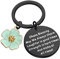 FUSTMW Ohana Schlüsselanhänger, Segensgeschenke, Hibiskus-Charm-Schlüsselanhänger, hawaiianischer Ohana-Schmuck, Geschenk für Familie, L, Edelstahl Stoff Aus Edelstahl