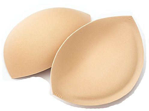 Glamour Secrets Sew in Bra Cups - Lightly Padded - A to E Cup Ivory Beige or Black (Beige, A)