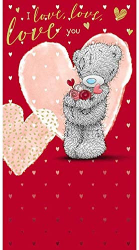 Me To You Bear Tatty Teddy Valentinstagskarte mit Rosen und Herzen