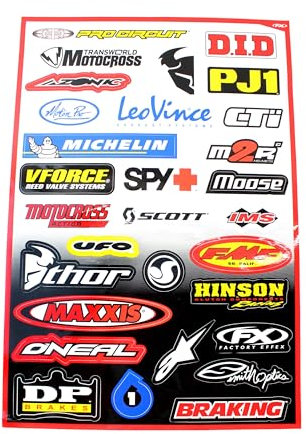 Factoy Effex Aufkleberbogen Michelin Oneal Braking Scott Maxxis Leo Vince