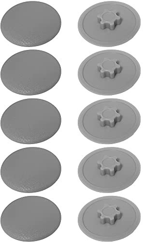 cyclingcolors 10x Abdeckkappen für Torx Schrauben Schraubenabdeckung schraubenkappen Kunststoff, Grau T20 12mm