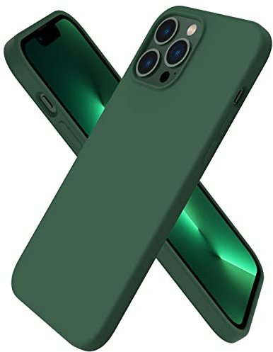 ORNARTO Compatible with iPhone 13 Pro Max Case 6.7, Slim Liquid Silicone 3 Layers Full Covered Soft Gel Rubber Case Cover 6.7 inch-Clover