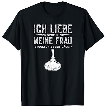 Ich Liebe Meine Frau Stockschießen Eisstock T-Shirt