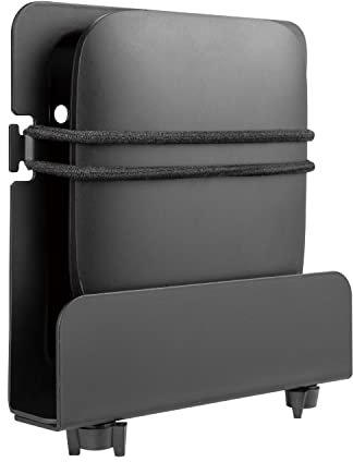 RCA Streaming Player Wall Mount – Easily Mount Streaming Box to Wall, Adjustable Base, Supports 2.2 Pounds, Universally Compatible – Apple TV, Roku, Fire TV, Sonos Port; Black