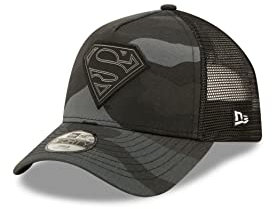 New Era Superman Truckercap für Kinder DC Snapback-Verschluss Mesh Camouflage schwarz Basecap Junge Mädchen - Youth