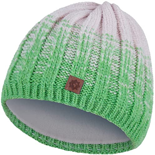 Compagno Kindermütze Wintermütze Mädchen Jungen 2-10 Jahre Beanie Strickmütze bunt 94, Farbe:Grün