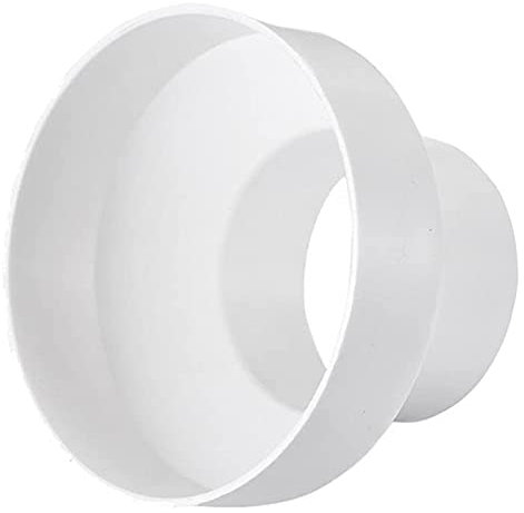FASE Lüftungsrohr-Reduzierstück, Adapter, Rohranschluss für Inline-Lüftungssysteme (110–100 mm)