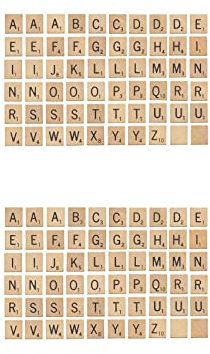 Scrabble Tiles 1cm Icing sheet Cake Topper Edible Icing