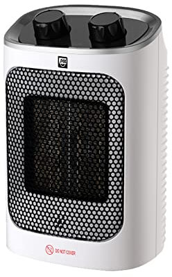 SHX PTC-Keramik-Heizlüfter 1500W SHX17PTC1500 – 1500 Watt, Schwenkfunktion, Kippschutz, für Raumgrößen bis ca. 15 m², Weiß/Schwarz