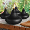 FAN-Torches Confezione da 4 torce da tavolo in metallo, 694,6 g, alla citronella, per esterni, ricaricabili, lanterne decorative da tavolo per cortile, patio, terrazza, giardino, feste, paesaggio