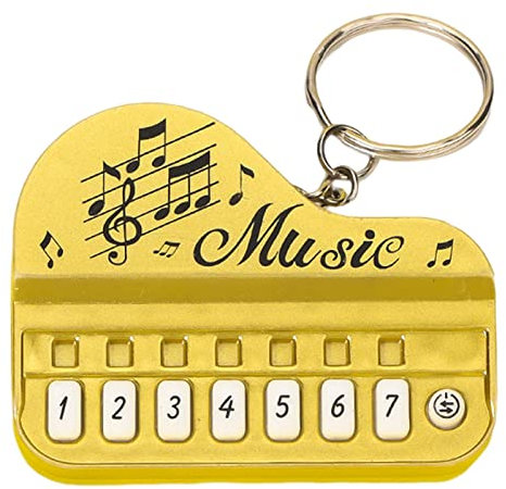 Bexdug Porte-clés Jouet Piano | Jouet Porte-clés Piano Lumineux électrique | Instrument Musique Porte-clés Accessoires Pendentif Cadeau
