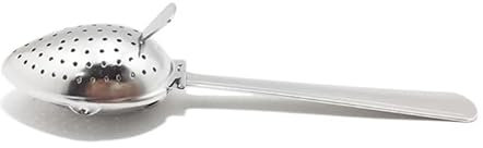 Tragbarer Teefilter aus Edelstahl, Teesieb mit losen Blättern, wiederverwendbarer Intervall-Diffusor, Tee-Ei, langer Löffel