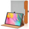 Hülle für Samsung Galaxy Tab A 10,1 Zoll T510/T515 2019 PU Leder Schutzhülle mit Tasche und Stifthalter, Auto Schlaf/Aufwach Funktion Smart Cover mit Stand Funktion - Grau