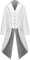 DHYUEN Halloween Herren Mantel Für Männer Unterteile Lang Kostümes Hof Stickerei Mantel Frack Mantel Uniform Leichtet Smoking Versorgen Kölner Mantel Outdoor Party Oberbekleidung（1-White，3XL）