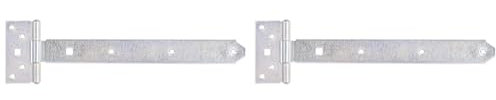 Alberts 310714 Kreuzgehänge | mit verpresstem Stift | galvanisch verzinkt, dickschichtpassiviert | Band 292 x 34 mm | Scharnier 90 x 45 mm (Packung mit 2)