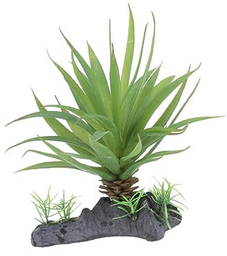 minkissy Plante pour Tortue - Accessoires pour Aquarium - Terrarium - Décorations pour Aquarium de Dragon Barbu - Accessoires pour Aquarium Betta - Lézard - Plantes d'eau artificielles