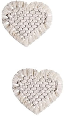 BESTonZON 2pezzi Tovaglietta Isolante Termico Intrecciato Con Design Nappina Tappetino Protettivo Per Tavolo Per Cucina e Ristoranti Facile Da Pulire e Resistente