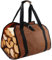 Toile Sac pour journaux de cheminée, sac de rangement en bois, grande capacité, porte-bois pour l'extérieur, avec poignées, robuste, sac de transport en bois, grande capacité, 98 x 49 cm,