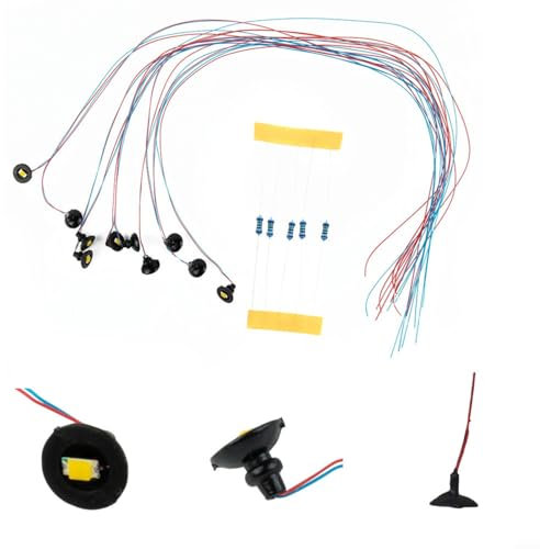 HEIBTENY 20 Stück Deckenleuchten OO/HO Scale Street Light Led Modell Wandlampenpfosten Lampen & Beleuchtung Für Modellbahn Layout Miniaturszenen