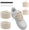 UamGlsob Lacci Corda Per Air Force 1 Sneaker, 10mm Spessi Larghi, Lacci per Scarpe in Cotone Robusto, Stringhe Grossi da Corsa Sportive, Rope Laces (Beige, 54''/140cm)